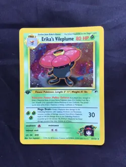 Pokemon Cards: Gym Heroes 1st Edition Rare Holo: Erika's Vileplume 5/132 - Image 1