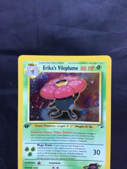 Pokemon Cards: Gym Heroes 1st Edition Rare Holo: Erika's Vileplume 5/132 - Image 2