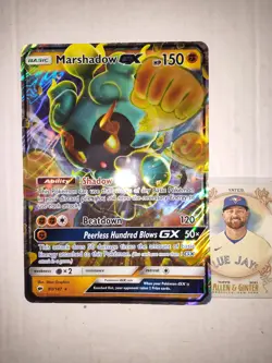 Marshadow GX 80/147 JUMBO Ultra Rare Burning Shadows Pokemon Card Oversized - Image 1