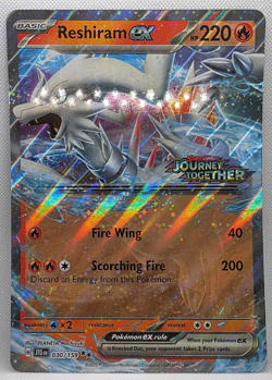 JUMBO Reshiram ex 030/159 Stamped Journey Together Pokemon Card *NM* OVERSIZED - Image 1