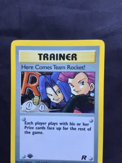 Pokemon Cards: Team Rocket 1st Edition Rare Holo: Here Comes Team Rocket! 15/82 - Image 2
