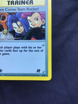 Pokemon Cards: Team Rocket 1st Edition Rare Holo: Here Comes Team Rocket! 15/82 - Image 5