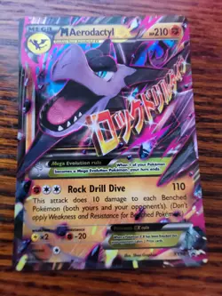 Mega M Aerodactyl EX Pokemon Card Holo Ultra Rare XY98 Black Star Promo - LP! - Image 1