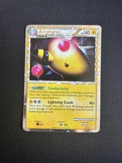 Pokemon Card HGSS Ampharos Prime Holo 105/123 Heartgold & Soulsilver - Image 1