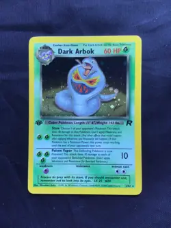 Pokemon Cards: Team Rocket 1st Edition Rare Holo: Dark Arbok 2/82 - Image 1