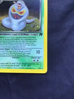 Pokemon Cards: Team Rocket 1st Edition Rare Holo: Dark Arbok 2/82 - Image 5