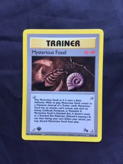 Pokemon Cards: Fossil 1st Edition Common: Mysterious Fossil 62/62 - Image 1