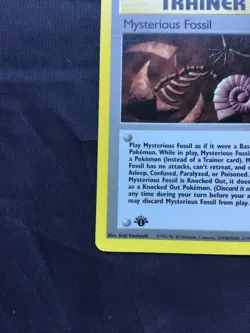 Pokemon Cards: Fossil 1st Edition Common: Mysterious Fossil 62/62 - Image 5