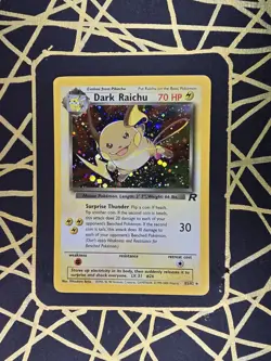 🔥 Dark Raichu 83/82 🔥 Original Holo Rare Team Rocket Set Pokemon Card WOTC TCG - Image 1