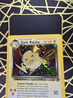 🔥 Dark Raichu 83/82 🔥 Original Holo Rare Team Rocket Set Pokemon Card WOTC TCG - Image 4