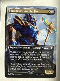 MTG - Hashaton, Scarab’s Fist [Borderless] - Aetherdrift - MYTHIC - MINT - Image 1