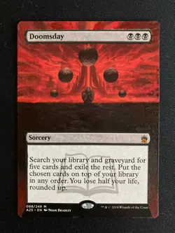 Doomsday (Masters 25 MTG) ALTERED playset of four (4) Extended Art! - Image 2