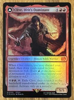 MTG Final Fantasy, Clive, Ifrit's Dominant / Ifrit, Warden of Inferno - Foil - Image 1