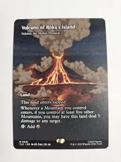 0061 Volcano of Roku's Island Borderless Magic The Gathering Avatar - Image 1