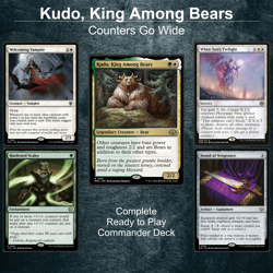 Kudo, King Among Bears Magic Gathering Commander Bears +1 counters Deck EDH - Image 1