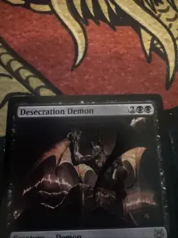 Mtg Magic Duel Deck Desecration Demon Smudge Dark Mana Symbol Misprint Error - Image 2