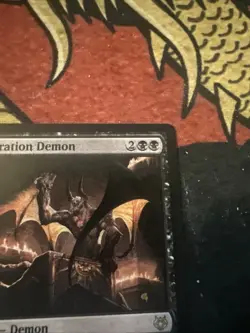 Mtg Magic Duel Deck Desecration Demon Smudge Dark Mana Symbol Misprint Error - Image 3