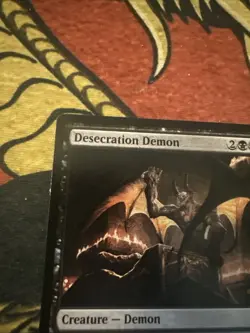 Mtg Magic Duel Deck Desecration Demon Smudge Dark Mana Symbol Misprint Error - Image 4