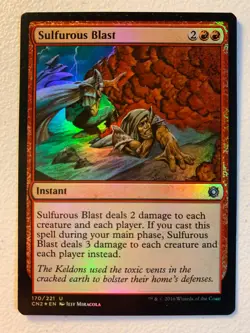 MTG 1x FOIL Sulfurous Blast Conspiracy: Take the Crown Magic Gathering x1 NM - Image 1