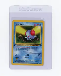 Tentacool 1st Edition 56/62 Common Fossil WOTC Vintage Pokemon LP-NM #1 - Image 1