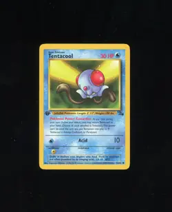Tentacool 1st Edition 56/62 Common Fossil WOTC Vintage Pokemon LP-NM #1 - Image 2