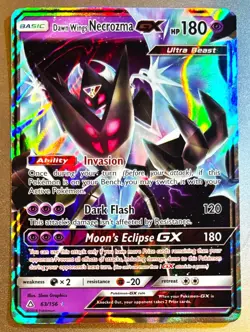Pokemon TCG Dawn Wings Necrozma GX 63/156 Jumbo Promo Alt Art - Image 1