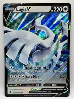 Lugia V (OVERSIZED) SWSH301 Sword & Shield Promo JUMBO Rare Pokemon TCG - NM - Image 1