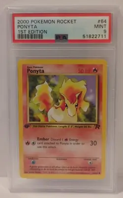 Ponyta 2000 Pokemon Rocket 1st Edition #64 PSA 9 Mint - Image 1