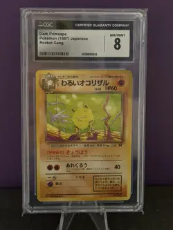 Pokemon Dark Primeape Rocket Gang CGC 8 1997 Japanese Dunkles Rasaff Japanisch - Image 1