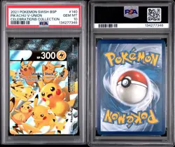 2021 Pokemon SWSH Promo Celebration Collection Pikachu V-UNION #140 PSA 10 - Image 3