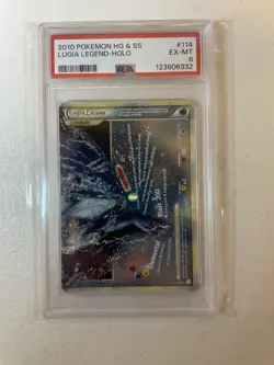 PSA 6 EX-MT Lugia Legend Holo Pokemon 2010 Heartgold & Soulsilver #114/123 - Image 1