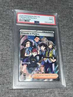 2025 POKEMON PRE EN-PRISMATIC EVOLUTIONS ULTRA RARE #137 FRIENDS IN PALDEA PSA 9 - Image 1