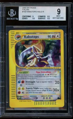 2003 Pokemon Crystal Kabutops Skyridge Holo Rare Italian #150 BGS 9 MINT - Image 1