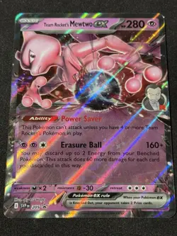 Pokemon TCG Team Rocket’s Mewtwo ex SVP 205 Scarlet & Violet Promo NM - Image 1