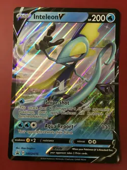 POKEMON JUMBO INTELEON V SWSH016 SWORD & SHIELD OVERSIZED PROMO NEAR MINT - Image 1