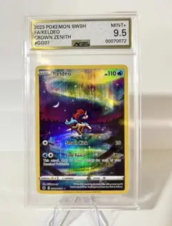Keldeo GG07/GG70 AGS 9.5 Full Art Crown Zenith Galarian Gallery Pokemon TCG - Image 1