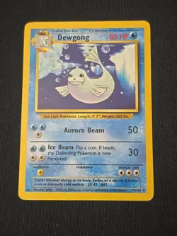 Dewgong 025/102 Base Set Regular WOTC Vintage Pokemon TCG Moderate Played - Image 1