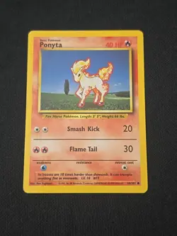 Ponyta 060/102 Base Set Regular WOTC Vintage Pokemon TCG Moderate Played - Image 1