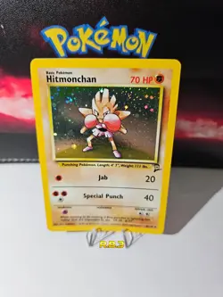 Pokemon TCG | Hitmonchan Base Set 2 | #8/130 Holo Unlimited | Rare Vintage - Image 1
