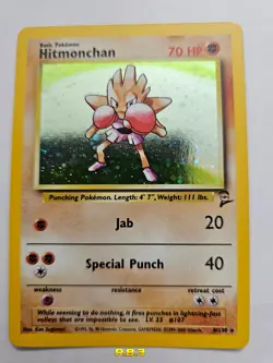 Pokemon TCG | Hitmonchan Base Set 2 | #8/130 Holo Unlimited | Rare Vintage - Image 3