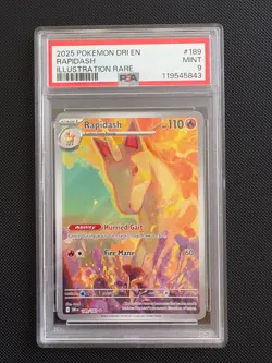 Rapidash IR - Pokemon SV Destined Rivals - 189/182 PSA 9 Mint - Image 1
