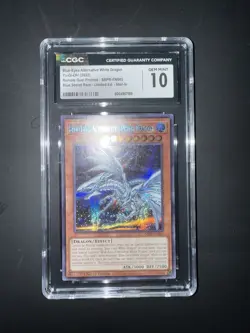 YuGiOh Blue Eyes Alternative White Dragon SWEEPSTAKES SBPR-EN003 Mint CGC10 - Image 1