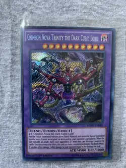 Yugioh: Crimson Nova Trinity the Dark Cubic Lord - MVP1-ENS40 Secret Rare 1st NM - Image 1