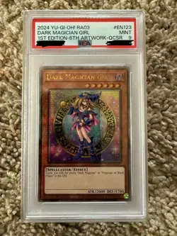 2024 Yu-Gi-Oh! RA03 1st Ed 6th Artwork RA03 #EN123 Dark Magician Girl PSA 9 - Image 1