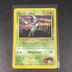 Brock's Zubat - 24/132 - Pokemon Gym Heroes Unlimited Rare Card WOTC MP - Image 1