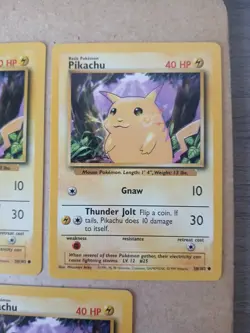 Pokemon TCG Pikachu 58/102 Base Set 7x Card Lot NM- to LP - Image 5