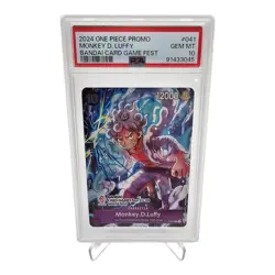 One Piece Monkey D Luffy P-041 LA Bandai Card Festival 2023/2024 PSA 10 GEM Mint - Image 1
