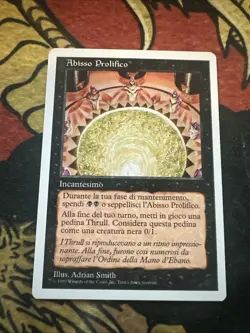 Mtg Magic 5th Edition Italian Breeding Pit Missing Casting Cost Misprint Card - Image 1