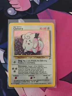 Pokemon TCG Clefairy Base Set 2 Holo Unlimited Rare Card 6/130 - Image 1
