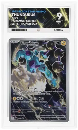 ACE 9 Thundurus SVP 209 Pokemon Center Promo Holo Pokemon Card - Mint - Image 1